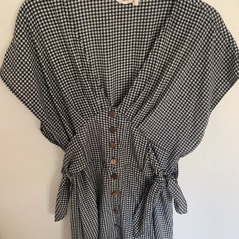 Milibon Gingham Midi Dress